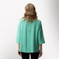 Toofan – Mint – Wire Collar 3/4 Sleeves Round Neck with Back Button Detail Tunic Top – C79