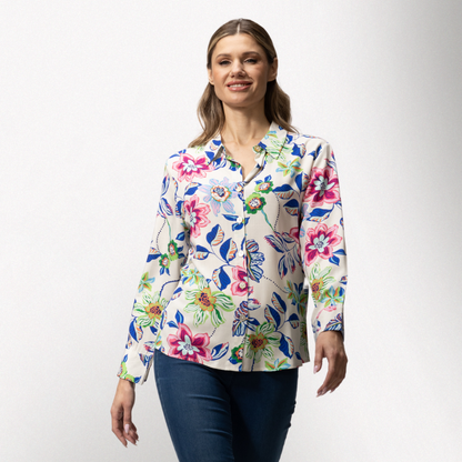 Toofan – Digital Print – Multi Color Floral Print full sleeves Button down Shirt – DP38-529