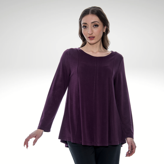 Toofan – Eggplant – Swing A Line Tunic - MK 229