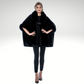 Toofan - Black - Faux Fur Jacket with Closure - OS 226